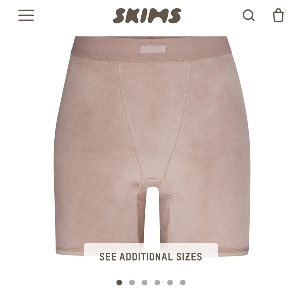 NWT Skims Velour Bike Short in Sienna Size S